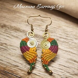 Colorful Macrame Earrings